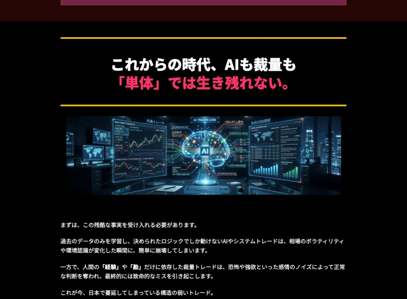 「見えない相場を可視化する」と書かれ、ヒートマップ風の画面を見せている広告